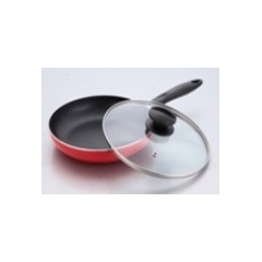 TPR NS Glamour Fry Pan with Lid (Red) - 26 cm