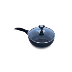 TPR NS Regular Fry Pan with Lid (Black) - 24 cm