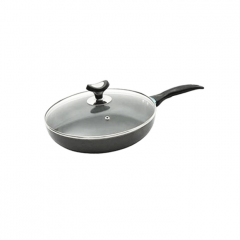 TPR NS Regular Fry Pan with Lid (Black) - 26 cm
