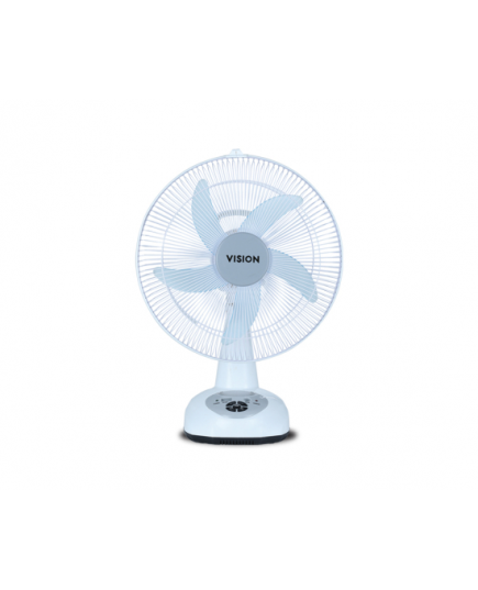 VISION Rechargeable Table Fan 14'' White USB Charger